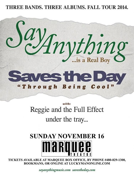 Win tickets to Say Anything live at Marquee Theatre