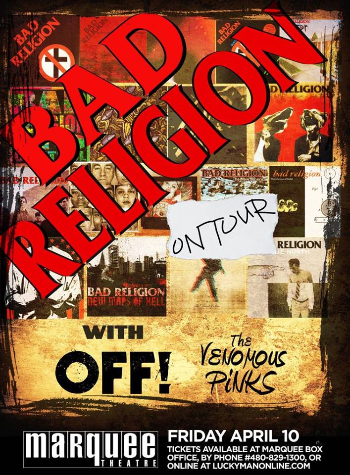 Win tickets to BAD RELIGION live at Marquee Theater