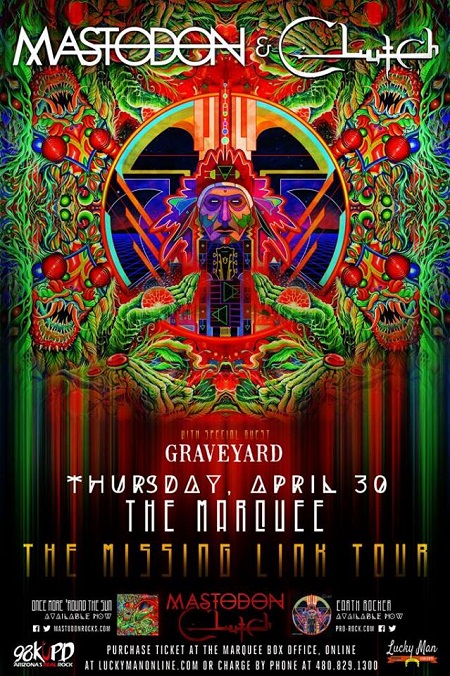 Win tickets to MASTODON with CLUTCH live at Marquee Theatre