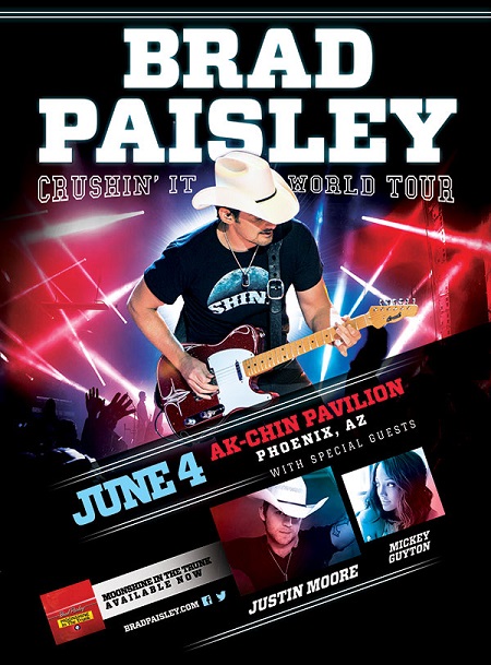 Win tickets to BRAD PAISLEY live at Ak-Chin Pavillion