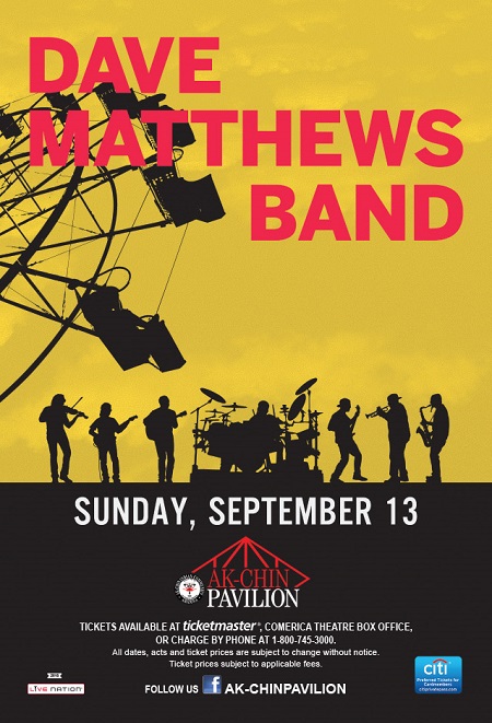 Win tickets to DAVE MATTHEWS BAND live at Ak-Chin Pavillion