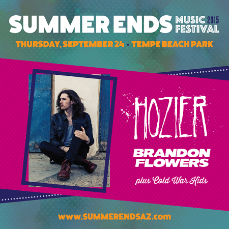 Win tickets to SUMMER ENDS MUSIC FEST with HOZIER, BRANDON FLOWERS & COLD WAR KIDS