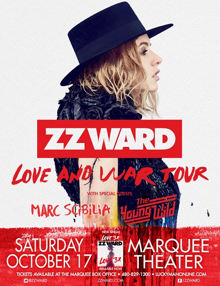Win tickets to ZZ WARD live at Marquee Theatre
