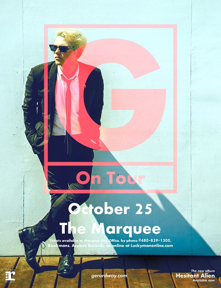 Win tickets to GERARD WAY live at Marquee Theatre