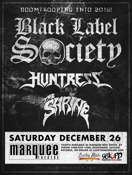 Win tickets to BLACK LABEL SOCIETY live at Marquee Theatre