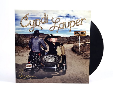 Win a CYNDI LAUPER SIGNED "DETOUR" LP jacket & 7" single!