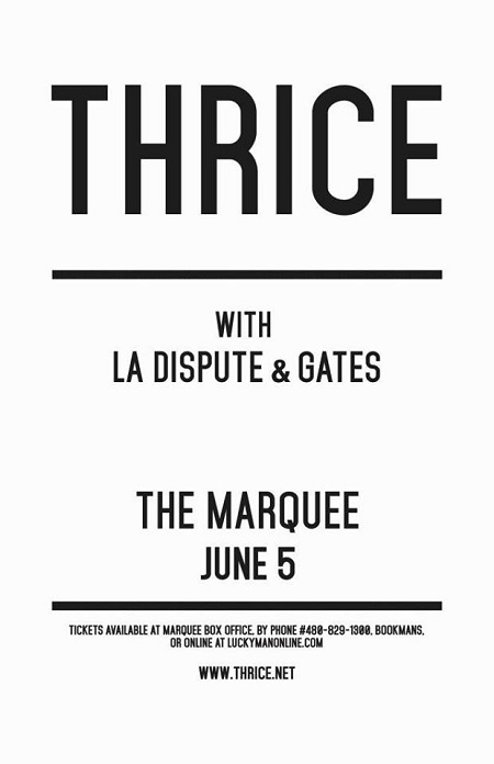 Win tickets to THRICE live at Marquee Theatre