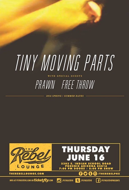 Win tickets to TINY MOVING PARTS live at The Rebel Lounge