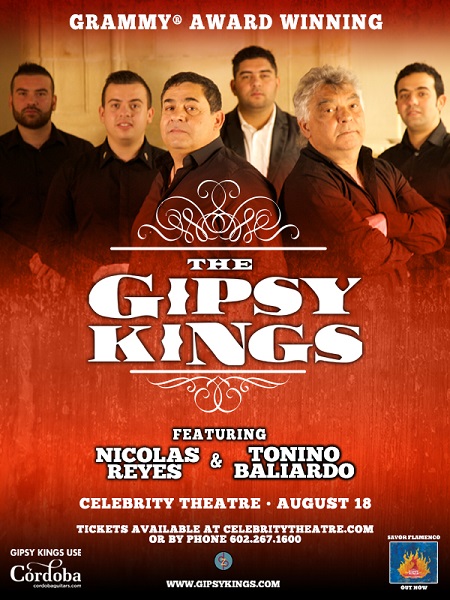 Win tickets to THE GIPSY KINGS live at Celebrity Theatre