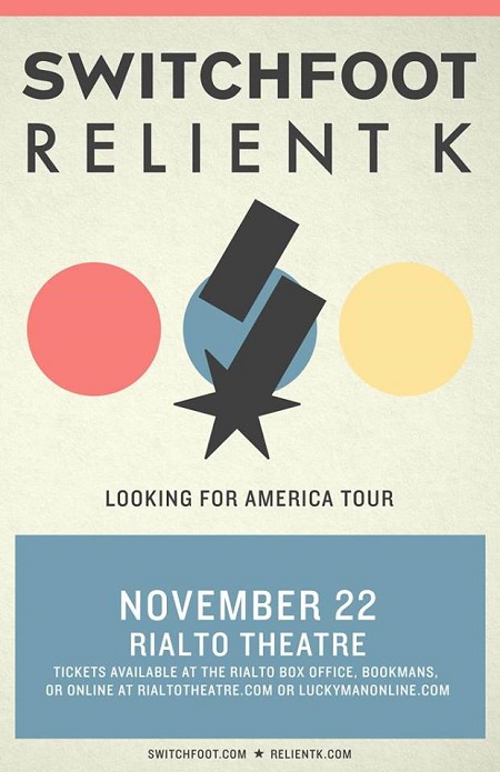 Win tickets to SWITCHFOOT + RELIENT K at Rialto Theatre