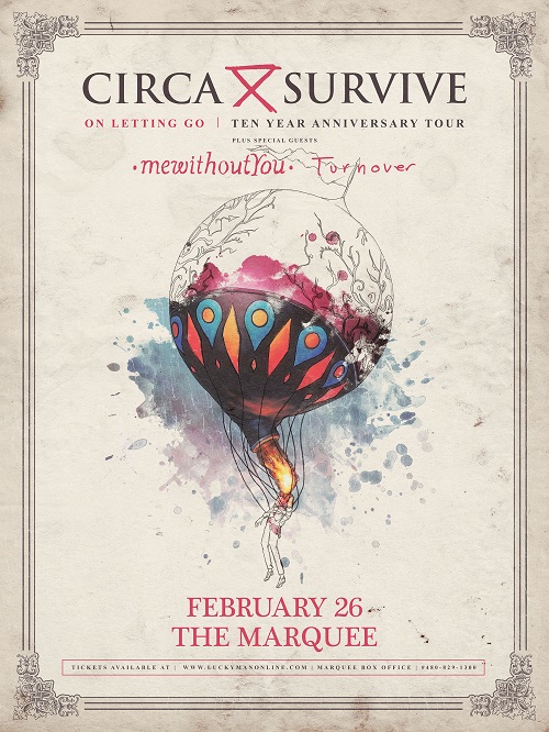 Win tickets to CIRCA SURVIVE live at Marquee Theatre