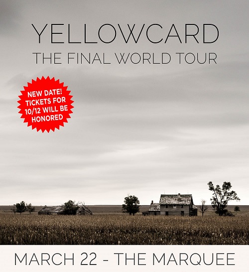 Win tickets to YELLOWCARD live at Marquee Theatre