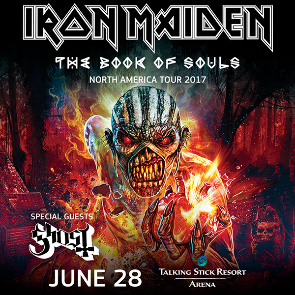 Win tickets to IRON MAIDEN with GHOST live at Talking Stick Resort Arena