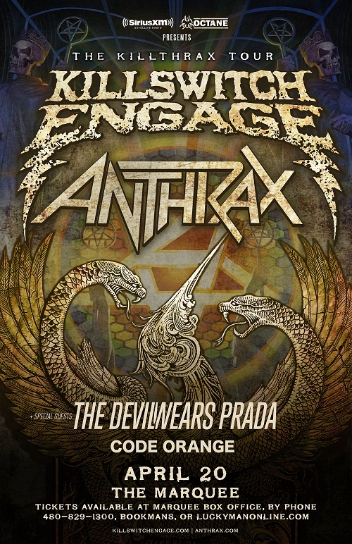Win tickets to ANTRHAX & KILLSWITCH ENGAGE at Marquee Theatre