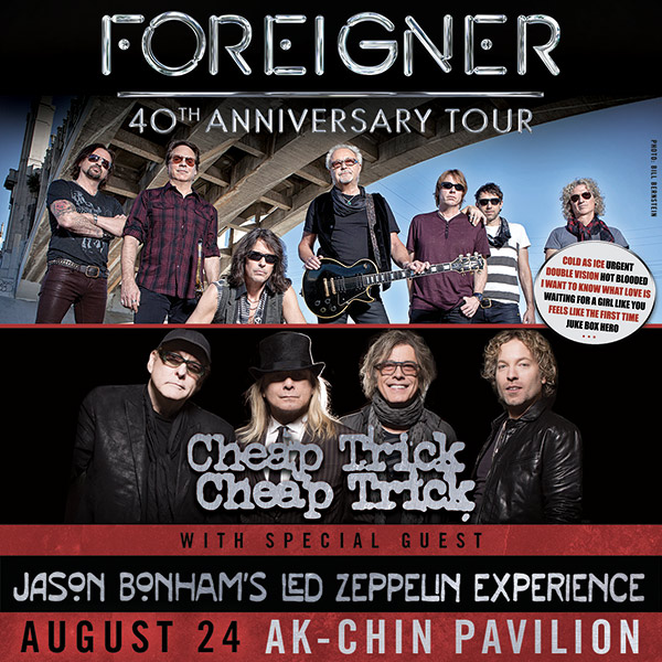 Win tickets to FOREIGNER with CHEAP TRICK at Ak-Chin Pavilion