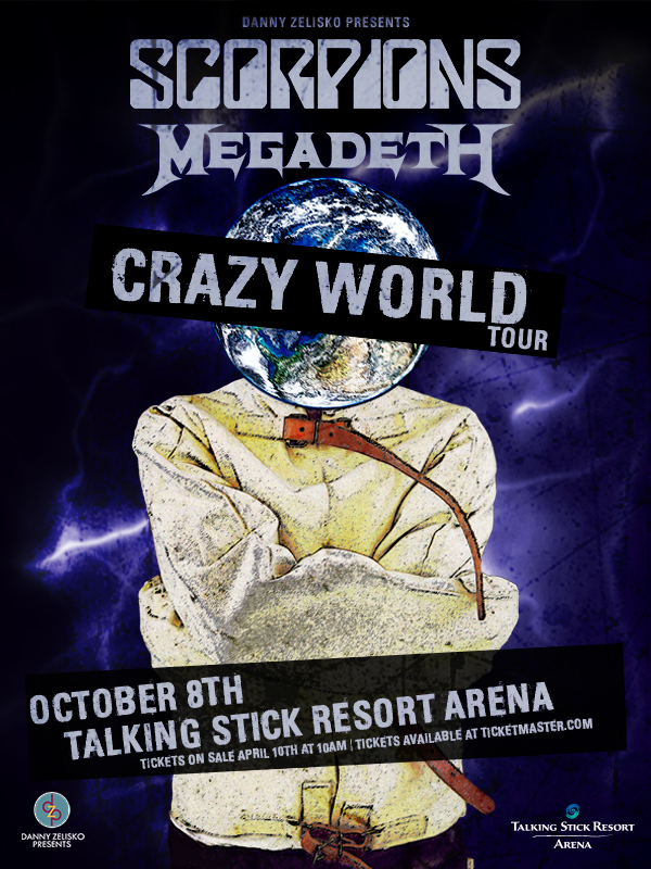 Win Tickets to Scorpions and Megadeth's Crazy World Tour at Talking Stick Resort Arena