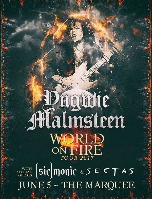 Win tickets to YNGWIE MALMSTEEN live at Marquee Theatre