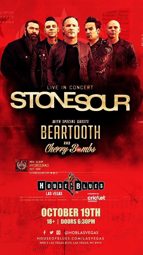 Win tickets to STONE SOUR live at House Of Blues Las Vegas