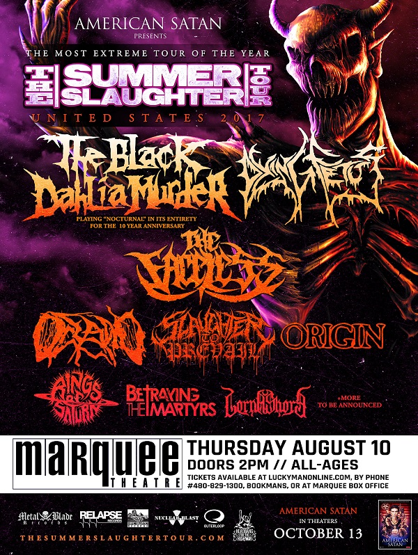 Win tickets to SUMMER SLAUGHTER TOUR live at Marquee Theatre