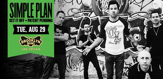 Win tickets to SIMPLE PLAN live at Brooklyn Bowl Las Vegas