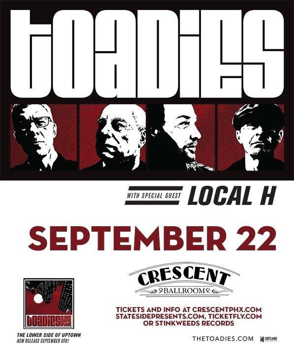 Win tickets to TOADIES live at Crescent Ballroom