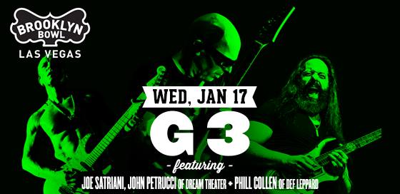 Win tickets to G3 featuring JOE SATRIANI, JOHN PETRUCCI & PHIL COLLEN