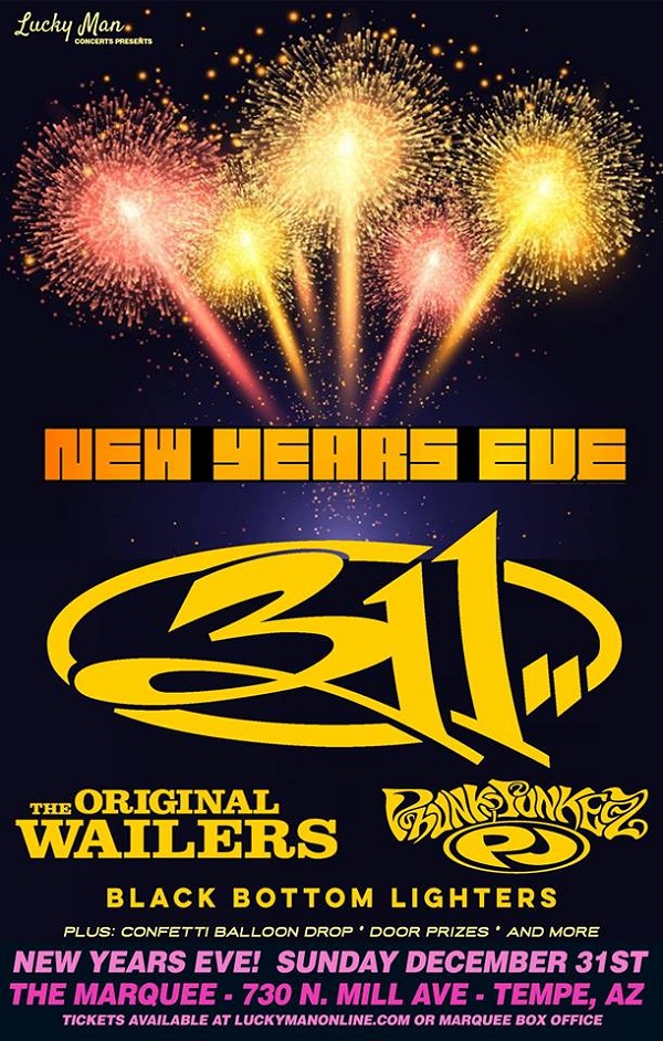 Win tickets to 311 live on New Years Eve at Marquee Theatre