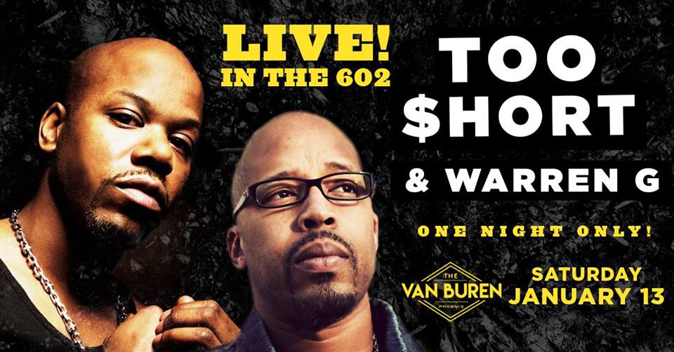 Win tickets to TOO $HORT + WARREN G live at The Van Buren
