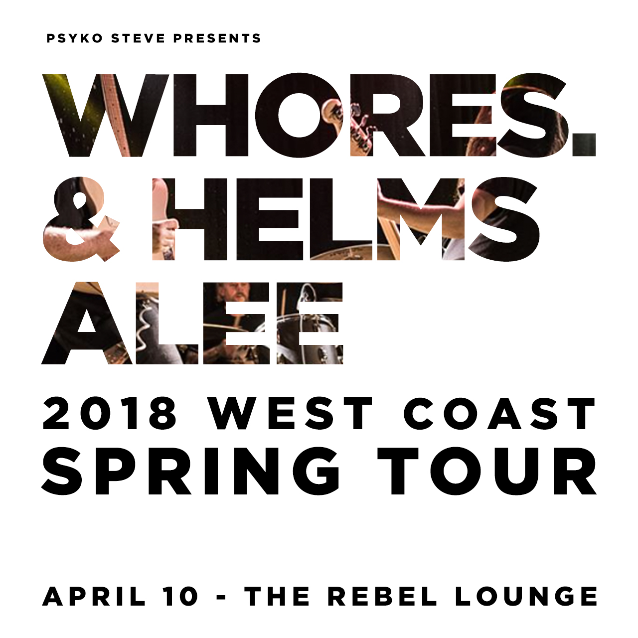 Win tickets to WHORES + HELMS ALEE live at The Rebel Lounge