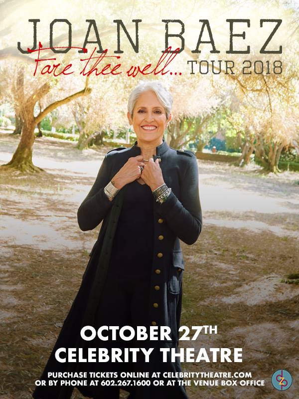 Win tickets to JOAN BAEZ live at Celebrity Theatre