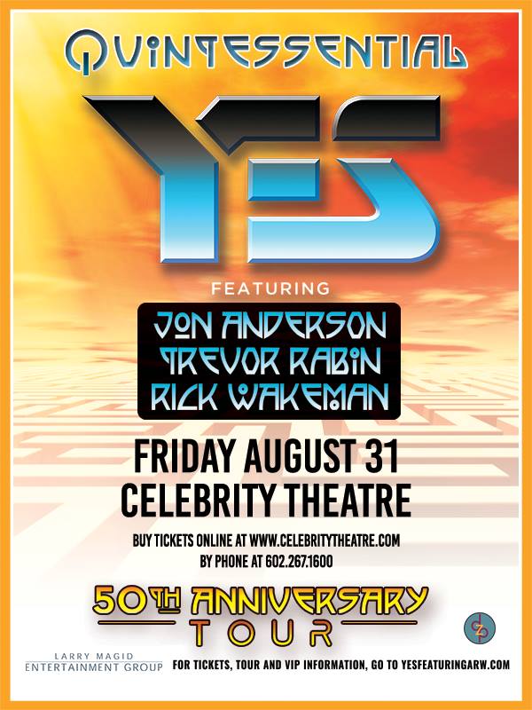 Win tickets to YES live at Celebrity Theatre