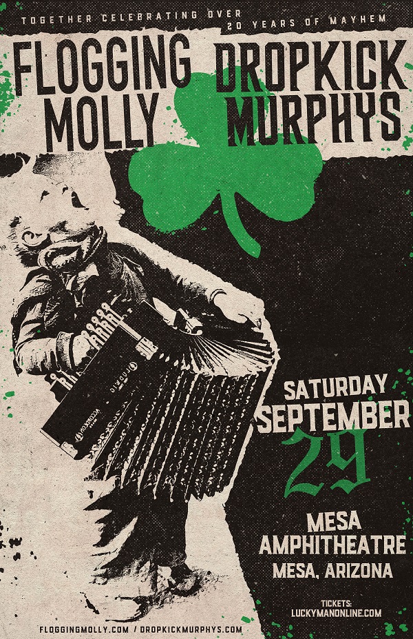 Win tickets to FLOGGING MOLLY live at Mesa Ampitheatre