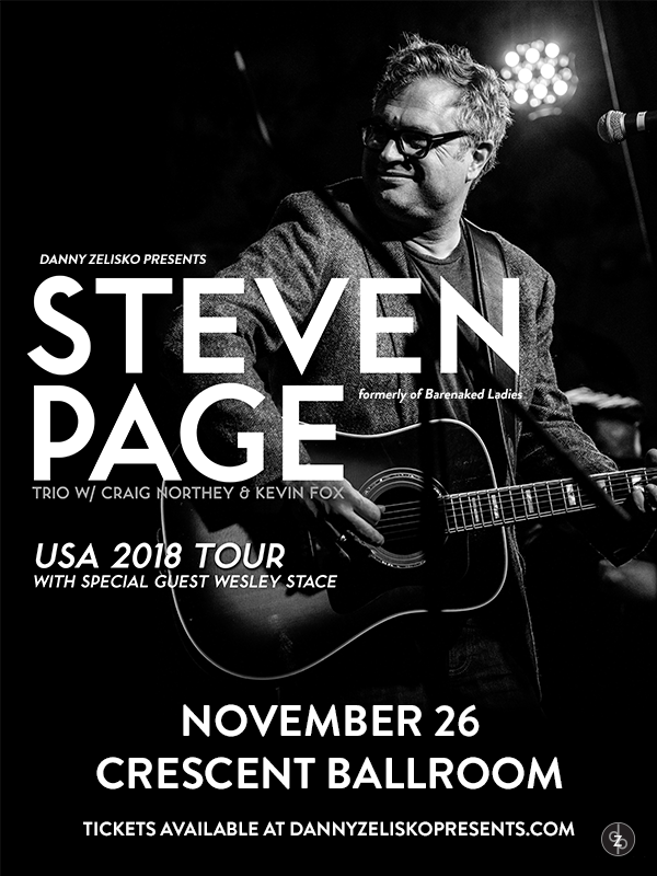 Win tickets to STEVEN PAGE TRIO (of BARENAKED LADIES) live at Crescent Ballroom