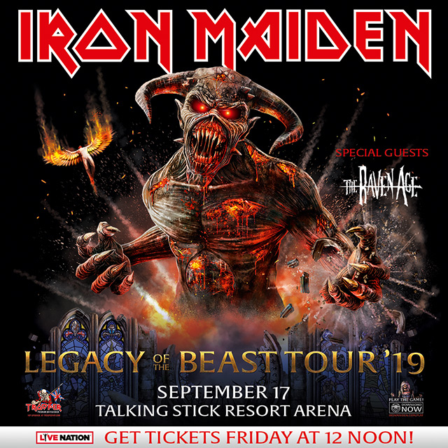 Win tickets to IRON MAIDEN live at Talking Stick Resort Arena