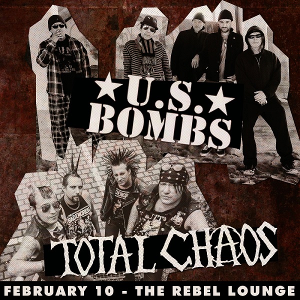 Win tickets to U.S. BOMBS + TOTAL CHAOS live at The Rebel Lounge