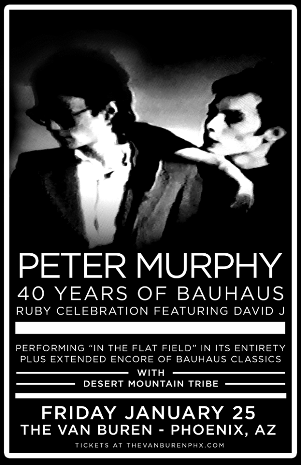 Win tickets to PETER MURPHY live at The Van Buren