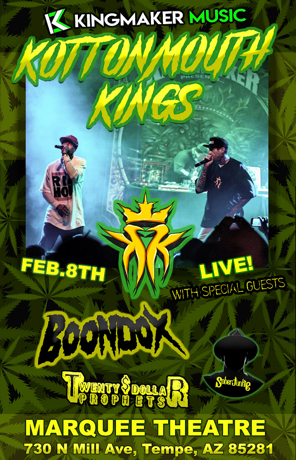 Win tickets to KOTTONMOUTH KINGS live at Marquee Theatre