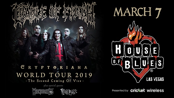 Win tickets to CRADLE OF FILTH live at House Of Blues Las Vegas