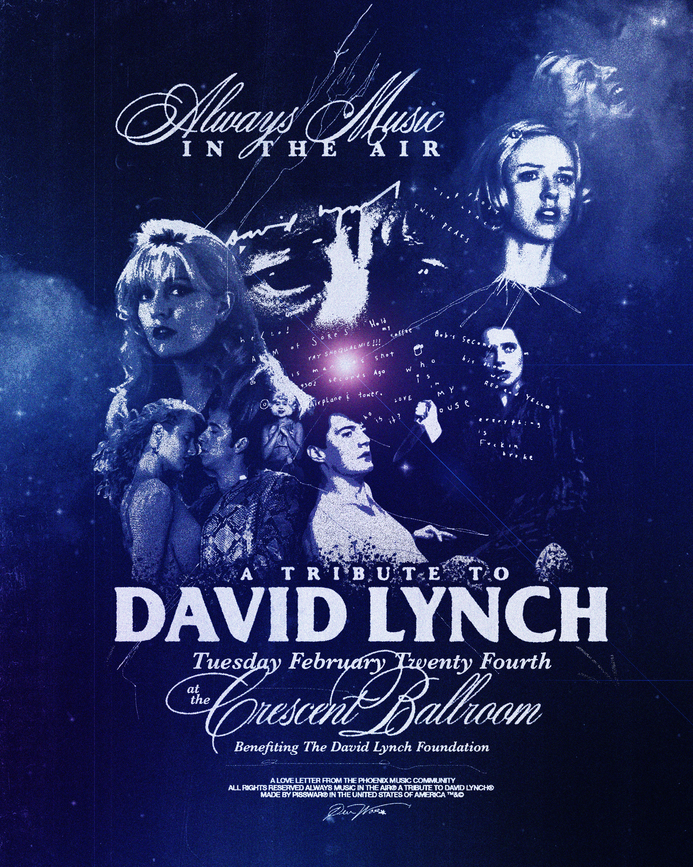 ALWAYS MUSIC IN THE AIR: A TRIBUTE TO DAVID LYNCH Crescent Ballroom